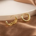 thumbnail image 6 of Lancharmed Gold Plated Earrings for Womens Trendy,Double Circle Split Earring Bride Gifts, 6 of 7