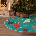 thumbnail image 5 of Bingfone Christmas Tree Skirt Mat Christmas Decoration Interior 36" -Hens And Rooster, 5 of 6