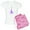 With Pink Camo Pant, variant on CafePress - Paris Violet Pajamas - Women's Short Sleeve Print T-Shirt and Pants Light Cotton Pajama Set