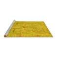 thumbnail image 2 of Ahgly Company Machine Washable Indoor Round Oriental Yellow Traditional Area Rugs, 6' Round, 2 of 4