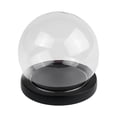 thumbnail image 2 of DOLITY Glass Display Dome Glass Globe Cover Stand for Rocks Collectibles DIY Crafts Black flat base, 2 of 9