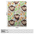 thumbnail image 4 of ONETECH Cute Monkeys Blanket Lightweight Flannel Throw Blanket Gifts for Girls in All Season Blanket for Bed/Couch/Sofa for Baby/Pets, 4 of 6
