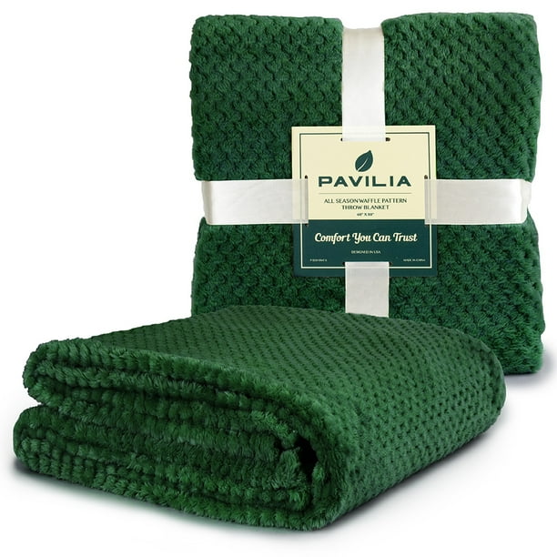 PAVILIA Premium Flannel Fleece Bed Throw Blanket For Sofa Couch