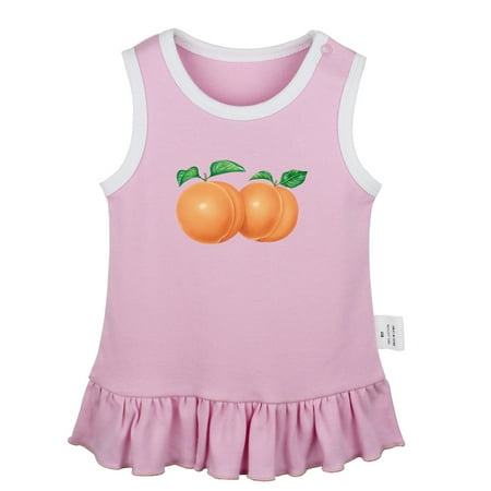 

Fruit Peach Pattern Dresses For Baby Newborn Babies Skirts Infant Princess Dress 0-24M Kids Graphic Clothes (Pink Sleeveless Dresses 6-12 Months)