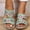 Green, variant on SMihono Flip Flops Sandals Womens Summer Casaul Summer Ladies Fashion Wedge Heel Embroidery Flower Sandals Women's Shoes Slipper On Clearance