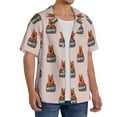 thumbnail image 2 of Goofa German Shepherd Dog Printed Men's Casual Short-sleeved Shirt,Lightweight Breathable Button-down,Summer Casual men's top,Versatile Fashion shirt-Large, 2 of 7