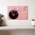 thumbnail image 2 of Elephant Stock Musical Vinyl Record Wall Art - Horizontal Canvas Wall Art - Living Room Wall Decor - Music Canvas - Black And Pink Decor - 12" x 8", 2 of 8