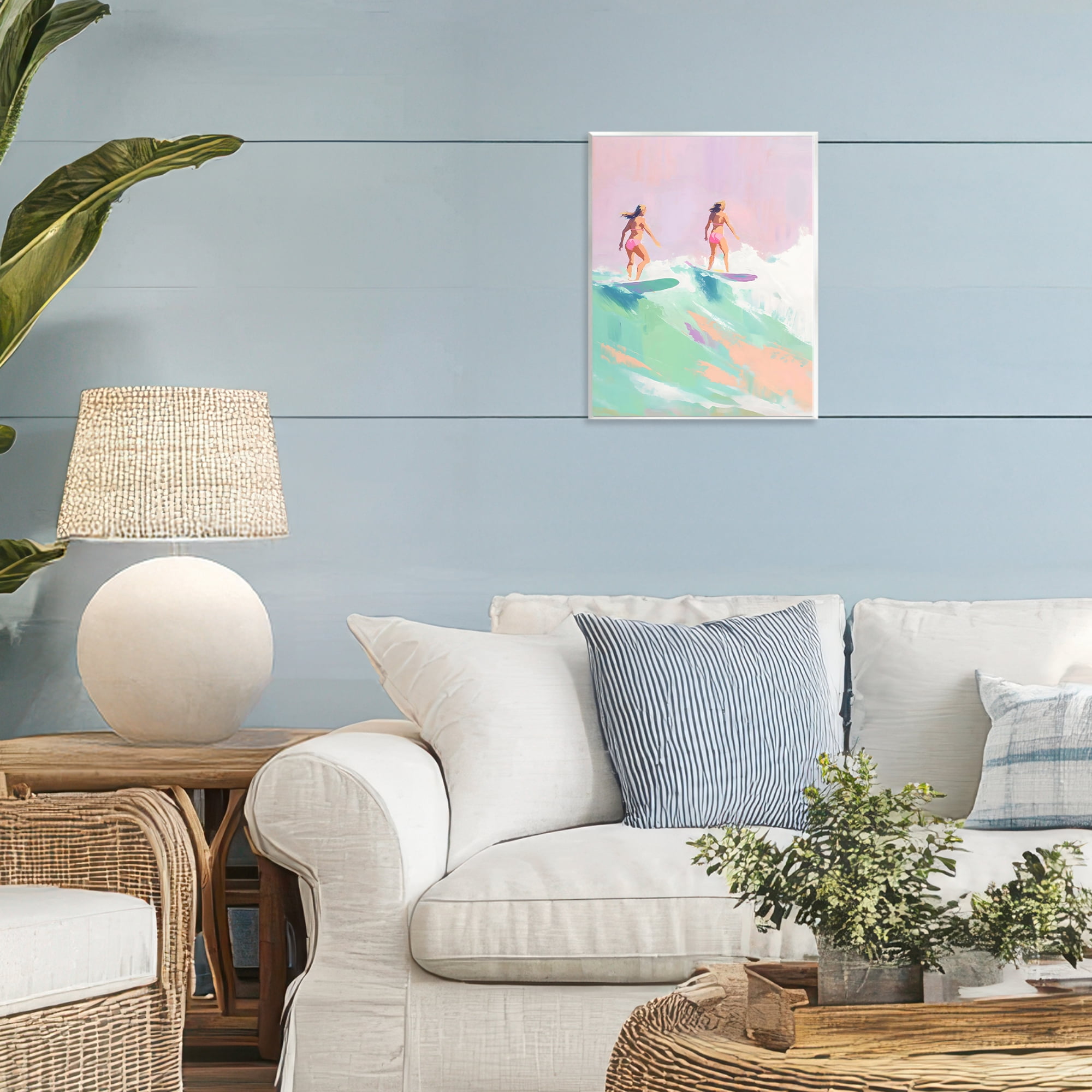 Stupell Industries Two Surfing Girls on Wave Wall Plaque Art, design by The Prints Vibe