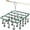 Green, variant on Stainless steel drying rack, equipped with 23 clips, rotating hook windproof hanging frame, suitable for socks, laundry, hats, scarves, bras, towels, underwear,