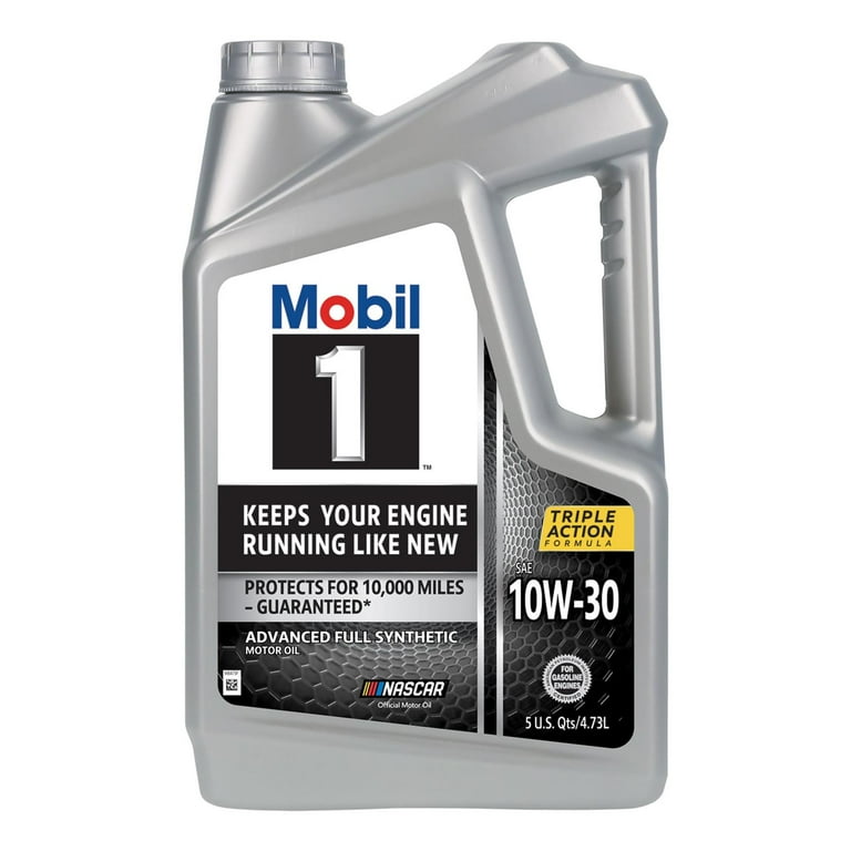 Mobil 1 Advanced Full Synthetic Motor Oil, 10W-30, 5 Qt for Car 