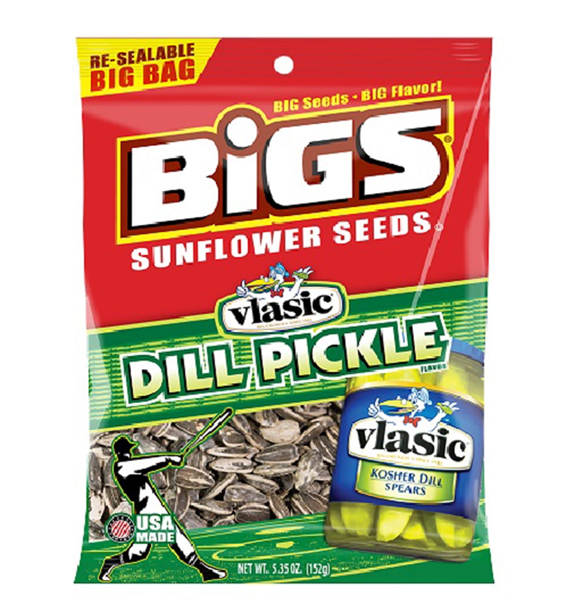 Product Of Bigs, Sunflower Seeds Dill Pickle Bag, Count 12 (5.35 oz