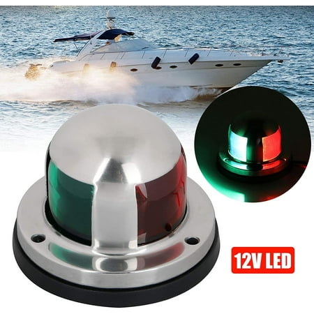 Stainless steel marine LED red and green signal lights Waterproof ...