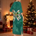 thumbnail image 4 of Elvqul Womens Nightgowns Christmas Ugly Loungewear Long Zipper Comfortable Green Pajamas for Women, 4 of 8