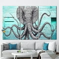 thumbnail image 2 of Animal Graffiti Poster, Graffiti Printed Canvas, Elephant Artwork, Modern Poster, Elephant Graffiti Artwork, Octopus Canvas Art, Canvas Wall Decor - Gold Framed, 2 of 9