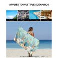 thumbnail image 5 of Teal Coastal Towel Set of 3, Soft Microfiber Bath Towels, Hand Towel, Washcloths, Summer Beach Starfish Shell Coral Nautical Quick-Dry Absorbent Towels for Bathroom Kitchen Hotel Beach Gym Spa, 5 of 7