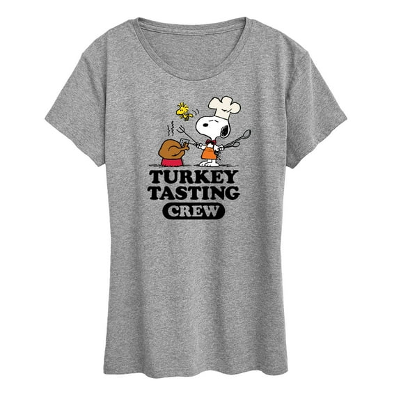 Peanuts - Turkey Tasting Crew - Women's Short Sleeve Graphic T-Shirt