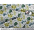 thumbnail image 3 of Soimoi Gray Cotton Duck Fabric Pecan & Monstera Leaves Print Fabric by Yard 56 Inch Wide, 3 of 3