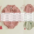 thumbnail image 5 of Mnyotv Christmas Outfits for Infants Embroidered Plaid Long Sleeve Bodysuits Baby Boys Rompers Size 12-18 Months, 5 of 5