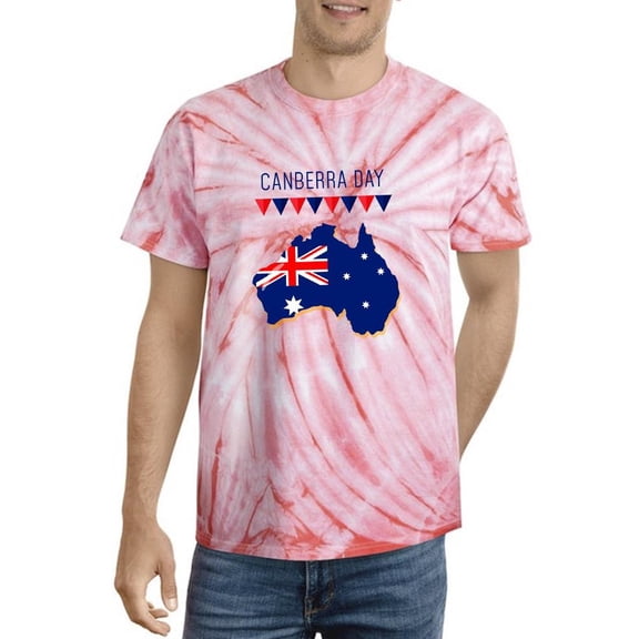 Canberra Day Flag And Country Tie Dye Cyclone Men -Image by Shutterstock, Male Small