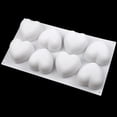 thumbnail image 4 of Billuyoard Moldes en forma de corazón, herramientas para hornear hechas a mano, pastel, postre, pudín, pan, 8 agujeros, moldes de aromaterapia Cocina y Comedor, 4 of 6