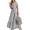 Black, variant on sicmoss Women's Black Striped Short Sleeve Button Front Maxi Shirt Dress Tie Waist Tiered Ruffle with Slit and Pockets