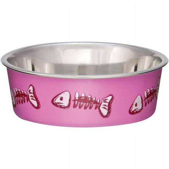 Loving Pets Products LP7752 Bella Bowl Designer-Extra small, Skeleton Design, Pink