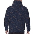 thumbnail image 7 of Lsque Copper-Gold Gloss Outline Lily Flower Pattern Casual Men's Hoodie,Hooded Sweatshirt with Kangaroo Pocket,Pullover Hoodie-Large, 7 of 7