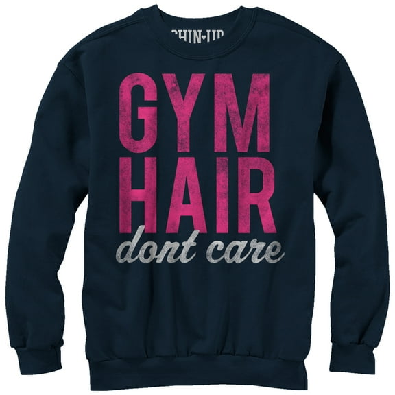 Women's CHIN UP Hair Don't Care Sweatshirt Navy Blue Medium