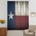 thumbnail image 3 of Vintage Star Country Sheer Curtains 54 Inches Long, American Flag Blue Red Light Filering Curtains, Breathable Simi Curtain Privacy Drapes for Kitchen Bathroom Nursery Small Window Treatment, 3 of 9