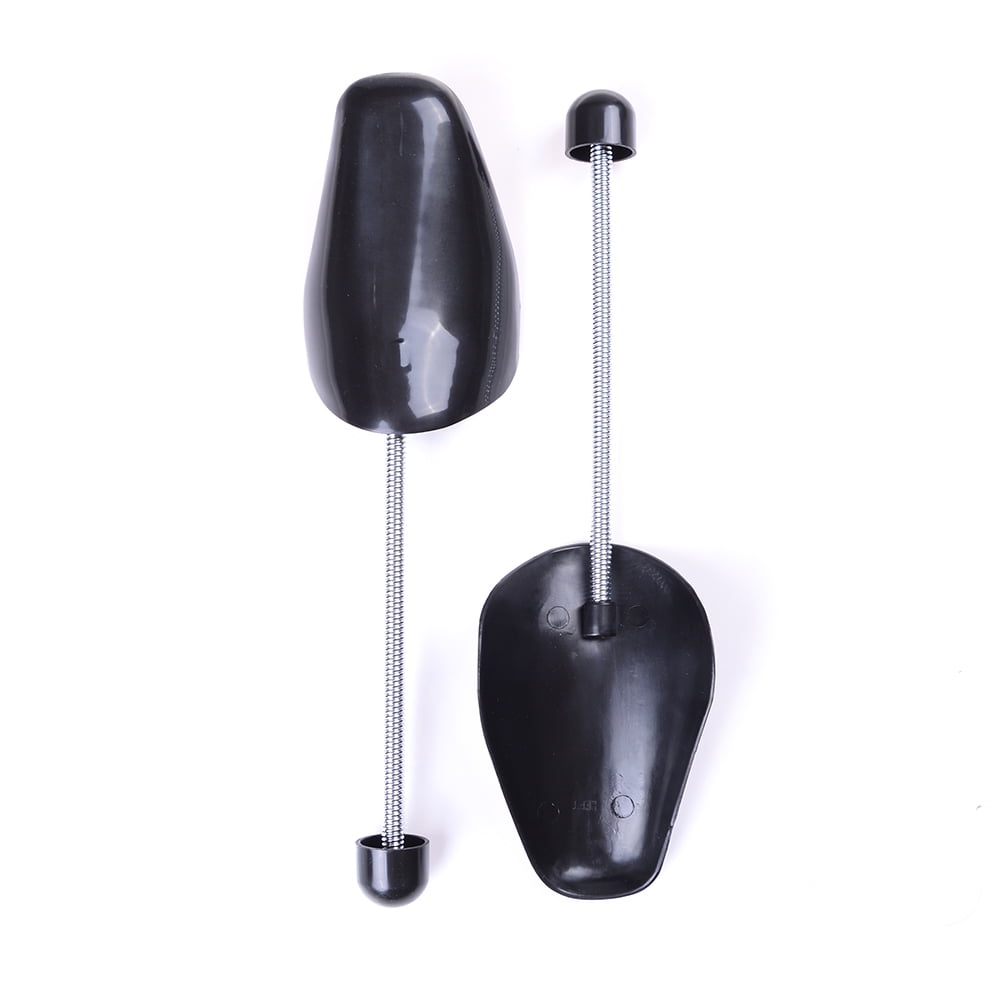 1 Pair Plastic Ajustable Shoe Trees Stretcher Supporter Practical Shoes Shape Keeper Boot Holder Shaper with Tension Spring Coil for Women Black 