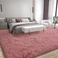 thumbnail image 3 of Janvonne Soft Fluffy Shaggy Area Rug, 6'x 9' Bean paste Pink Plush Fuzzy Carpet for Bedroom Living Room, Non-Slip Modern Indoor Shag Rug for Kids Room Nursery Home Decor, 3 of 8