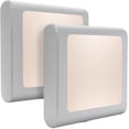 thumbnail image 1 of Luz nocturna LED enchufable con sensor automático de anochecer a amanecer, brillo ajustable, luces blancas cálidas para pasillo, dormitorio, habitación de los niños, cocina, escalera, paquete de 2 Xemadio WRQX-229, 1 of 6