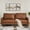 Brown, variant on Kingway Furniture Aneley Faux Leather Living Room Sofa in Black