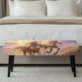 thumbnail image 3 of Jiueut Horse Beach Pattern Dining Room Bench Covers, Machine Washable Bench Seat Protector Cover with Elastic Band Anti Dust Rectangle Seat Cushion Long Chair Seat Cover for Home Hotel, 3 of 7