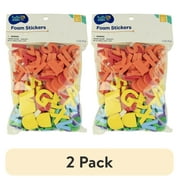 (2 pack) Hello Hobby Foam Alphabet Letter Stickers, Multicolor, Sensory-Friendly