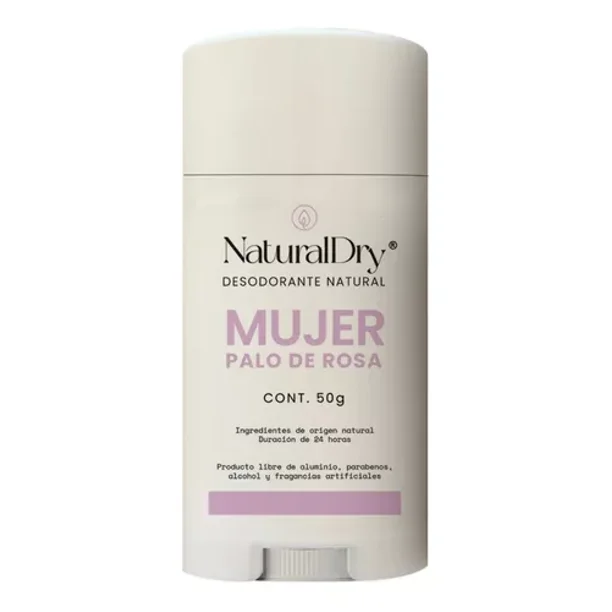 Desodorante Artesanal Palo de Rosa En Barra Naturaldry 50g Vegano