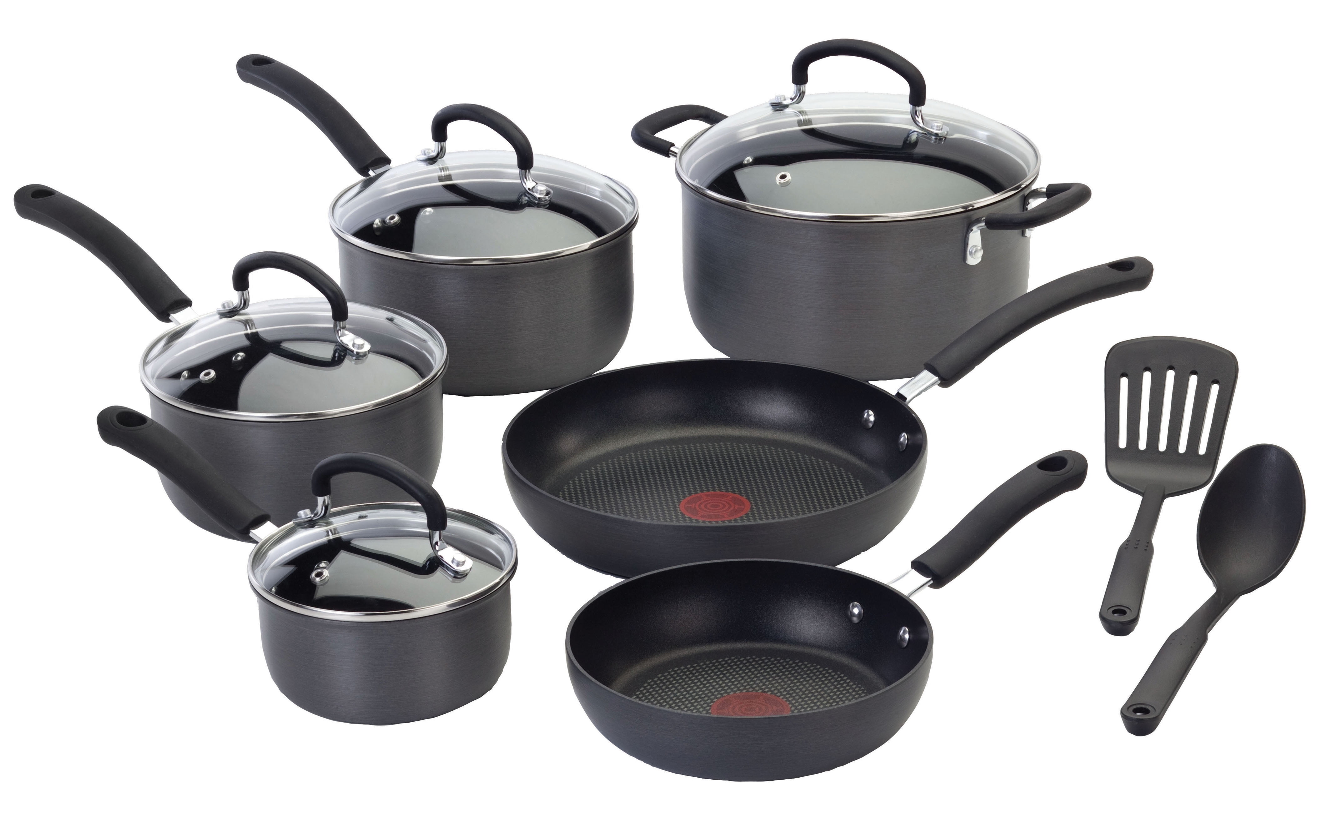T-fal E765sc Ultimate Hard Anodized Cookware Set 12-piece Gray for sale online 