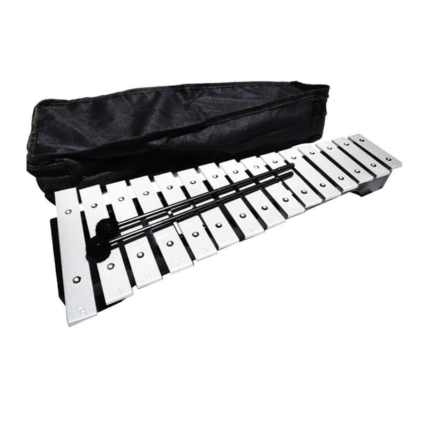 Glockenspiel de 15 notas de percusión de juguete con bolsa de transporte y mazos Hugo Xilófono de percusión
