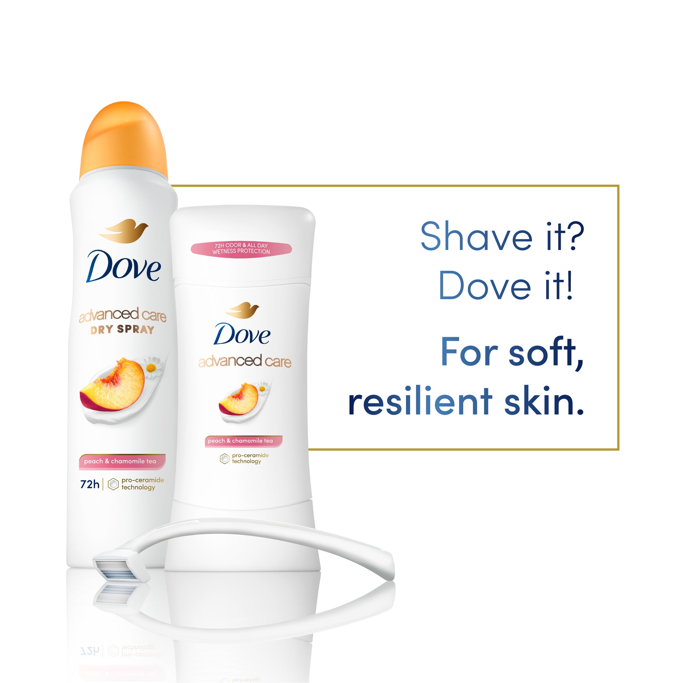 Dove Advanced Care Women's Antiperspirant Deodorant Spray Peach
