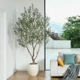 thumbnail image 5 of 8ft Artificial Olive Tree with 18 inch White Planter, Tall Fake Olive Trees for Indoor, Faux Olive Silk Tree, Large Olive Plants for Home Decor and Housewarming Gift, 5 of 8