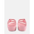 thumbnail image 2 of Wonder Nation Little and Big Boys or Girls Two Buckle Footbed Slide Sandals, 2 of 2