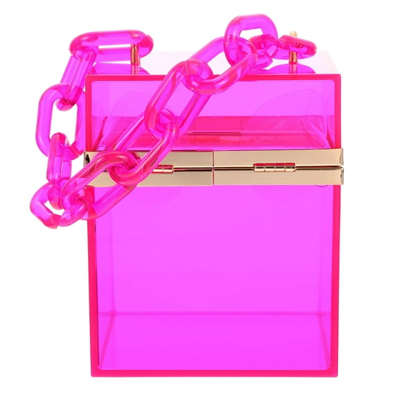 LABSERRON Tote Crossbody Bag Transparent Acrylic 1Pc 5.5x4.7x4.7in