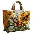 thumbnail image 2 of Quilted Tote Bag for Women Large Beach Shoulder Purse Handbag Floral Print Top Handle Satchel for Travel Work 12.2*15", 2 of 5