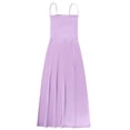 thumbnail image 3 of TRKIYQC Vestido sin Mangas con Tirantes para Mujer, Liso con Tirantes de Espagueti, Cuello Alto, Dobladillo Dividido, Vestido de Longitud Media para Fiesta TRKIYQC moda, 3 of 8