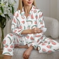 thumbnail image 4 of Wukai Fruit Print Women's Pajama Set - Soft Long Sleeve Sleepwear for Comfort and Style-XX-Large, 4 of 9
