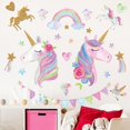 thumbnail image 2 of Unicorn Wall Decal Stickers, Large Size Unicorn Rainbow Wall Decor, 2 of 5