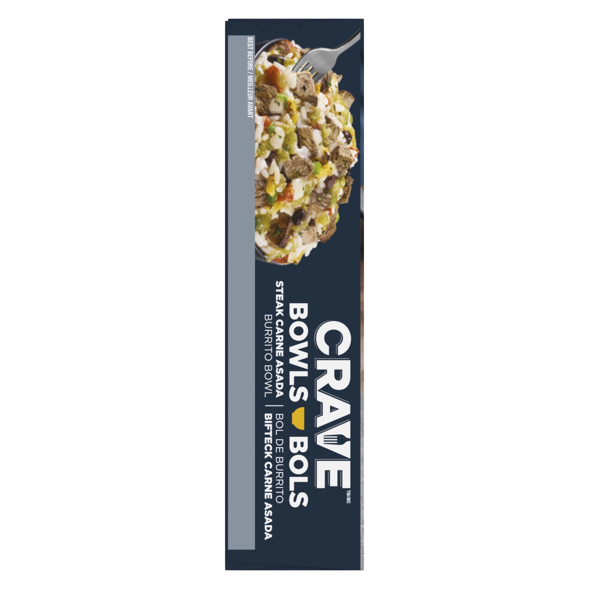 CRAVE Steak Carne Asada Burrito Bowl, 340 g Box, CRAVE CARNE ASADA BURRITO BOWL