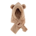 thumbnail image 3 of Sharprepublic Womens Hooded Scarf 2 in 1 Soft Neck Scarf Headgear Beanie Windproof Casual Long Brown, 3 of 7