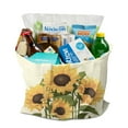 thumbnail image 3 of Sunflower Print Reusable Grocery Tote Bag – Vintage Boho Farmhouse Canvas Shopping Bag with Watercolor Floral Design, Beach, Picnic, Summer & Fall, 3 of 7