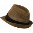 thumbnail image 2 of Kid's Paper Straw Black Band Fedora - Red OSFM, 2 of 5